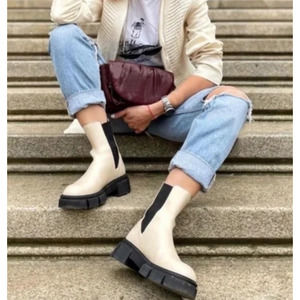 Zara Two-Tone Ankle Boots